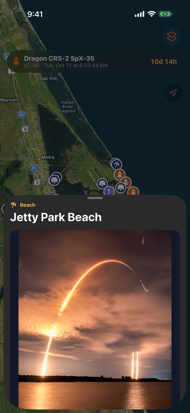 Jetty Park viewing spot with a launch photo
